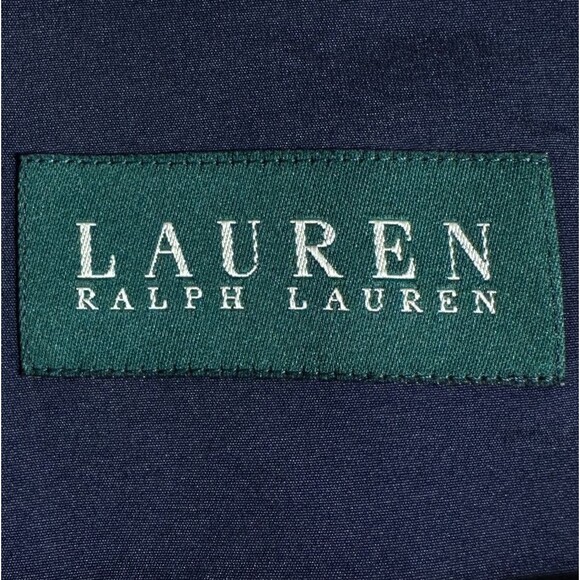 RALPH LAUREN Mens Navy Blazer 44L Wool Sport Coat Two Button Jacket Suits - Picture 14 of 15